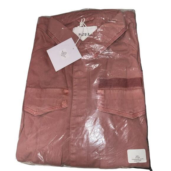 NWT! Pistola Briana Cotton Utility Overshirt Shacket - Size Large - Picture 9 of 11